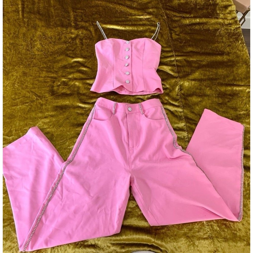 Barbie Pink Crystal Pants Set